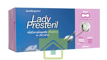 Lady Presteril Linea Pocket Assorbente Puro Cotone 24 Proteggislip Anatom Stesi
